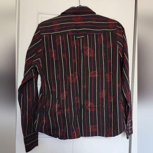 Black Roper Western Cotton Riding Shirt - Picture 2 of 4